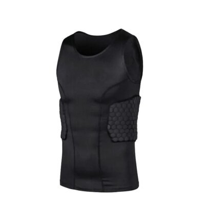 Gilet de Compression rembourré, genouillères de protection, Football, Paintball, basket-ball, patinage, Rugby, costumes Anti-collision