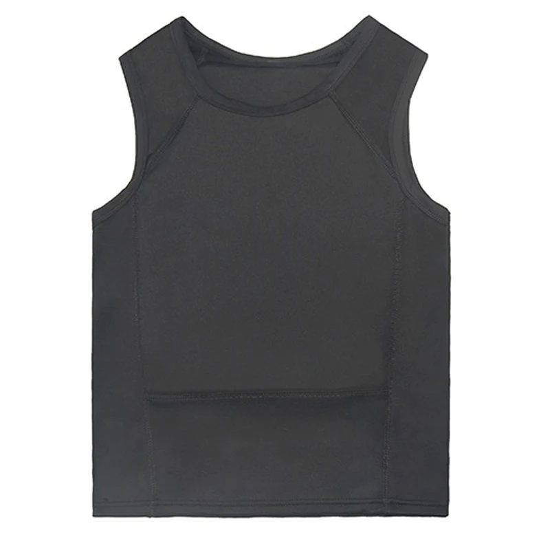 Gilet pare-balles de niveau IIIA, Ultra-confortable, lĂ©ger, cachĂ© Ă l'intĂ©rieur, vĂȘtement doux Anti-balle, t-shirt de travail â Image 5