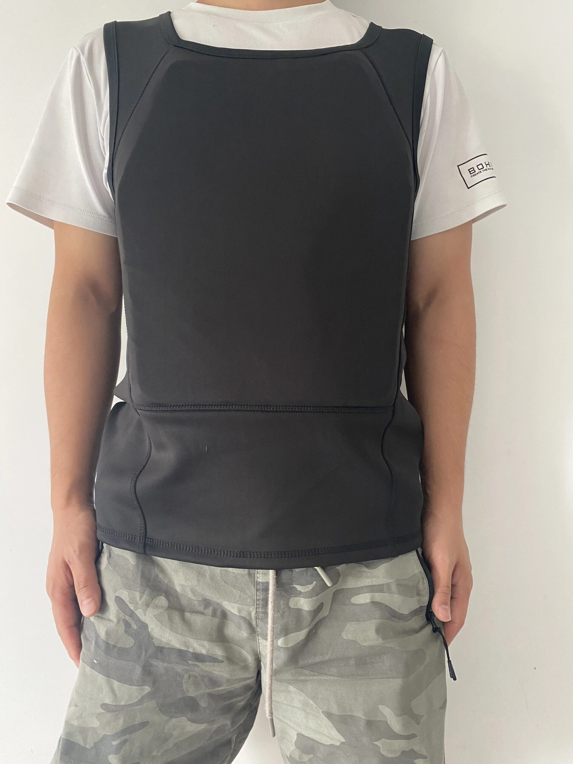 Gilet pare-balles de niveau IIIA, Ultra-confortable, lĂ©ger, cachĂ© Ă l'intĂ©rieur, vĂȘtement doux Anti-balle, t-shirt de travail â Image 3